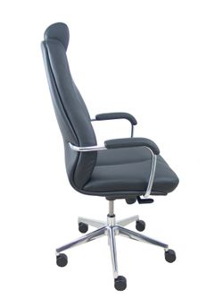 Modelo Sonata - Sillón de dirección ergonómico con mecanismo basculante y regulable en altura - Asiento y respaldo tapizados en tejido SIMILPIEL color negro.