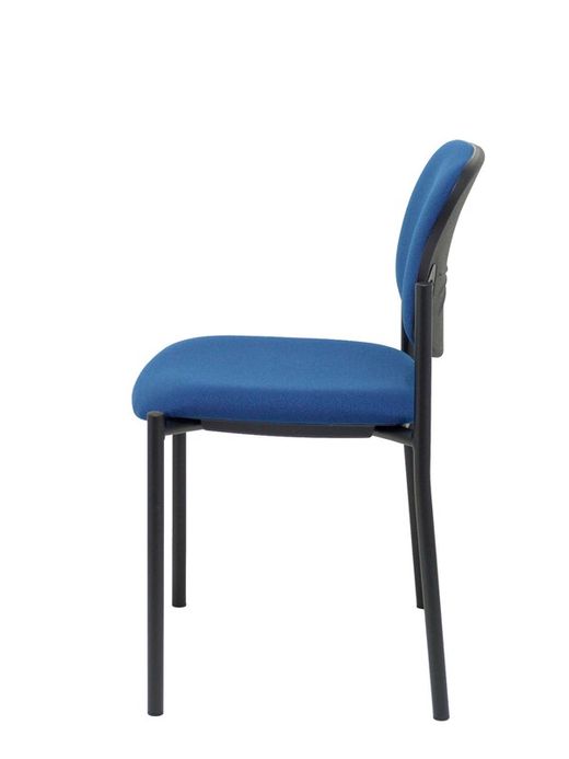Modelo Styl - Silla confidente de 4 patas y estructrua negra - Asiento y respaldo tapizados en tejido BALI color azul marino