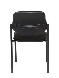 Modelo Styl - Silla confidente de 4 patas y estructrua negra - Asiento y respaldo tapizados en tejido BALI color negro