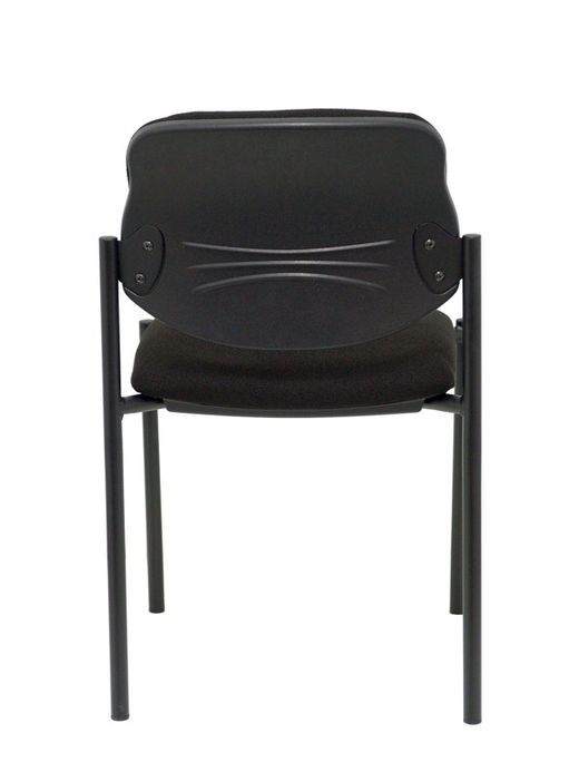 Modelo Styl - Silla confidente de 4 patas y estructrua negra - Asiento y respaldo tapizados en tejido BALI color negro