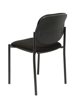 Modelo Styl - Silla confidente de 4 patas y estructrua negra - Asiento y respaldo tapizados en tejido BALI color negro
