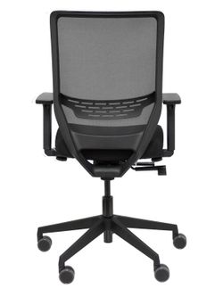 Modelo To Sync Work - Silla de oficina ergonómica con mecanismo sincro con traslack, regulable en altura - Respaldo alto de malla transpirable con refuerzo lumbar regulable y asiento tapizado. Brazos regulables 2D.