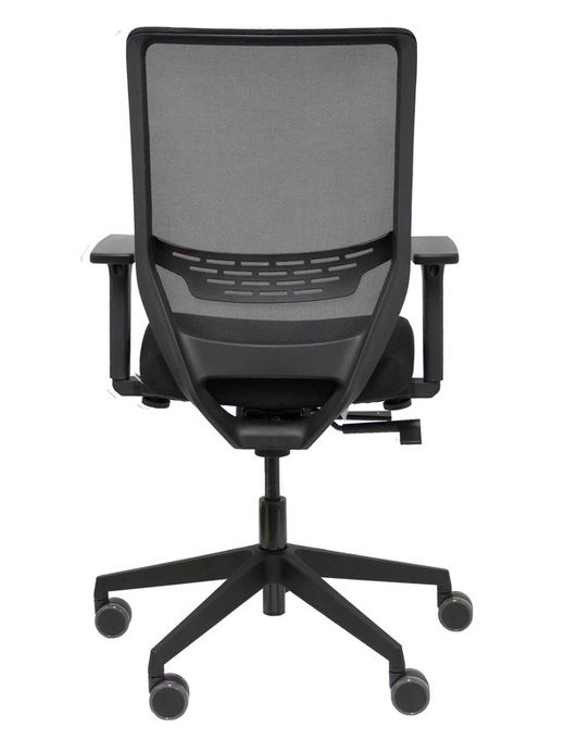 Modelo To Sync Work - Silla de oficina ergonómica con mecanismo sincro con traslack, regulable en altura - Respaldo alto de malla transpirable con refuerzo lumbar regulable y asiento tapizado. Brazos regulables 2D.