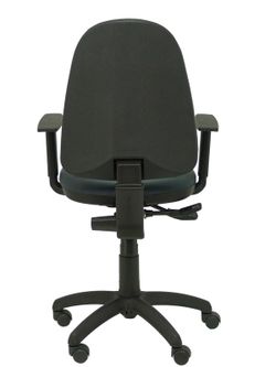 Modelo Tribaldos - Silla de oficina con mecanismo de contacto permanente de doble maneta y regulable en altura - Asiento y respaldo tapizados en tejido BALI color gris oscuro (BRAZOS REGULABLES INCLUIDOS)
