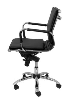 Modelo Yeste confidente - Sillón de oficina ergonómico confidente/espera con mecanismo basculante multiposición y regulable en altura - Asiento y respaldo tapizados en similpiel color negro