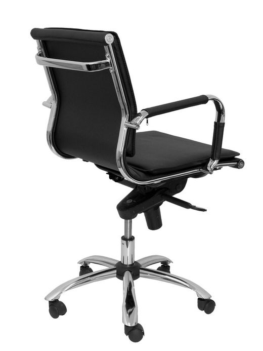Modelo Yeste confidente - Sillón de oficina ergonómico confidente/espera con mecanismo basculante multiposición y regulable en altura - Asiento y respaldo tapizados en similpiel color negro