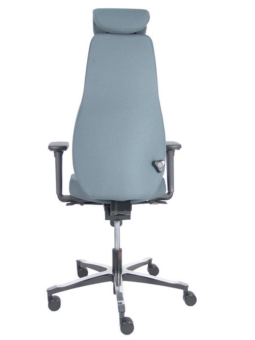 NOWYSTYL Modelo Bjarg - Silla de dirección ergonómica, de alto diseño, con mecanismo sincro con traslack en el asiento - Respaldo alto con cabecero y asiento tapizado en tejido bondai color gris. Brazos regulables 3D
