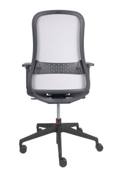 NOWYSTYL Modelo Souly - Silla operativa con mecanismo sincro con traslack y brazos regulables 2D - Asiento tapizado en tejido bondai color gris y respaldo de malla en color gris, con refuerzo lumbar ajustable.