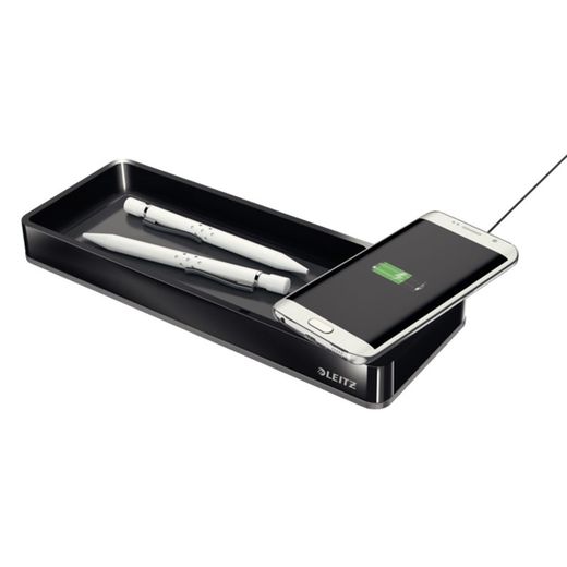 Organizador de sobremesa Leitz DUAL con carga inductiva, negro/antracita