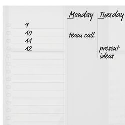 NOBO A3 Desktop Acryl Wochenplaner, transparent