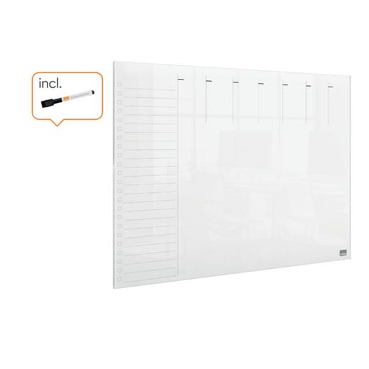 NOBO A3 Desktop Acryl Wochenplaner, transparent