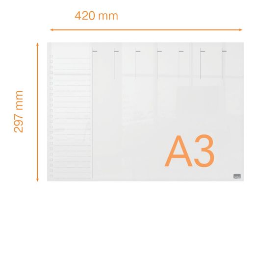 NOBO A3 Desktop Acryl Wochenplaner, transparent