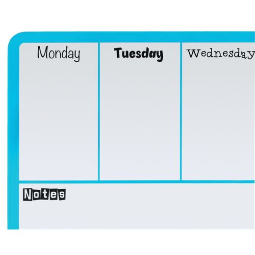 Organizador semanal magnético NOBO 140X360 mm, azul