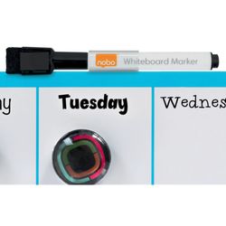 Organizador semanal magnético NOBO 140X360 mm, azul