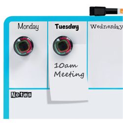 Organizador semanal magnético NOBO 140X360 mm, azul