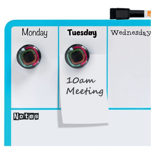 Organizador semanal magnético NOBO 140X360 mm, azul