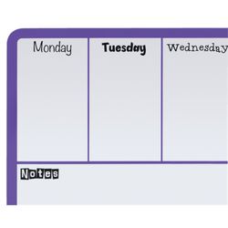 NOBO magnetischer Wochenplaner 140X360 mm, lila