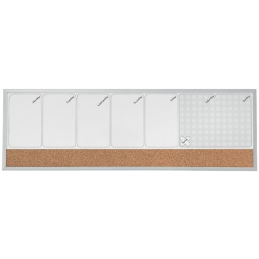 Magnetisk veckovisare + korktavla (horisontell) NOBO 585x190 mm