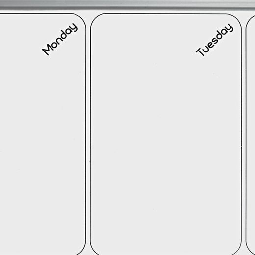 Organizador semanal magnético + quadro de cortiça (horizontal) NOBO 585x190 mm