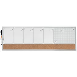 Organizador semanal magnético + quadro de cortiça (horizontal) NOBO 585x190 mm