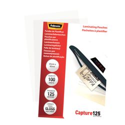 Opakowanie 100 rękawów do laminowania 125 mikronów Błyszczący 65x95mm