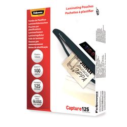 Pack 100 Fundas Plastificar 125 micras Brillo 75x105mm