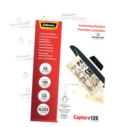Confezione da 100 buste plastificate 125 micron lucide A3