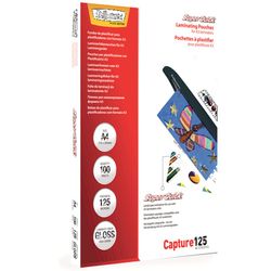 Pack 100 Laminating Sleeves 125 microns Gloss A4 High Speed