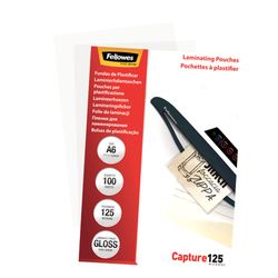 Opakowanie 100 rękawów do laminowania 125 mikronów Błyszczący A6