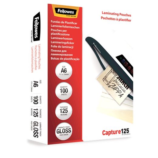 Opakowanie 100 rękawów do laminowania 125 mikronów Błyszczący A6