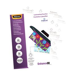 Packung mit 100 Laminierhüllen, 80 Mikron, glänzend, A3