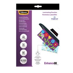 Pakke 25 Lamineringsærmer 80 mikron Blank A3