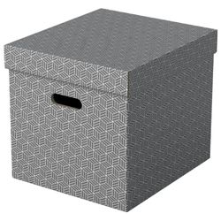 Pack 3 cajas de almacenaje cúbicas (365x320x315mm), gris
