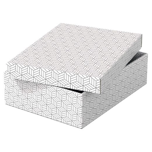 Pack de 3 caixas médias de oferta e arrumação (360x265x100mm), brancas