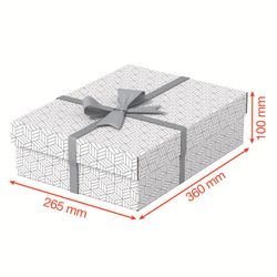 Pack de 3 caixas médias de oferta e arrumação (360x265x100mm), brancas