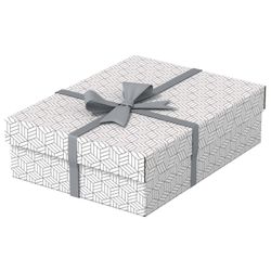 Pack de 3 caixas médias de oferta e arrumação (360x265x100mm), brancas