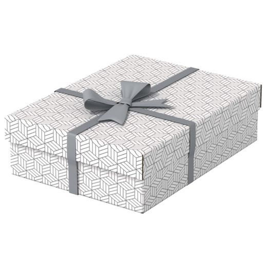 Pack de 3 caixas médias de oferta e arrumação (360x265x100mm), brancas