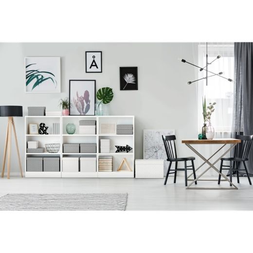 Confezione da 3 scatole regalo medie (360x265x100mm), grigie