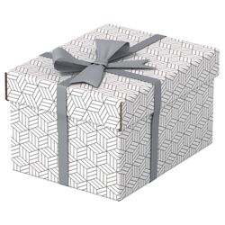 Confezione da 3 piccole scatole regalo e contenitori (255x200x150mm), bianche