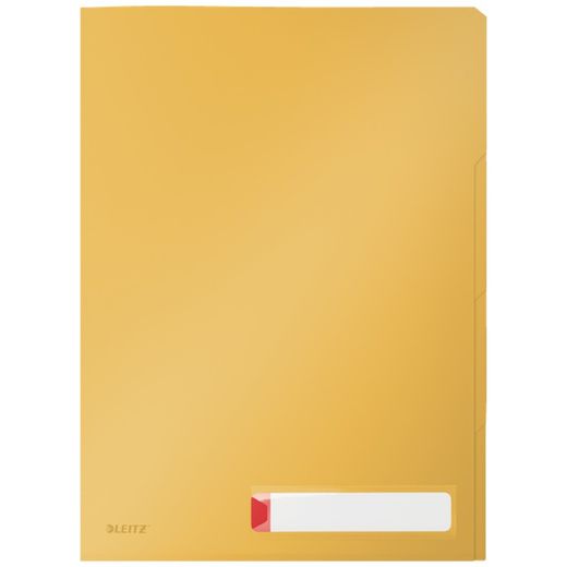 Pack 3 Datenschutzdossiers Leitz Cosy mit 3 Reitern, DIN A4, gelb