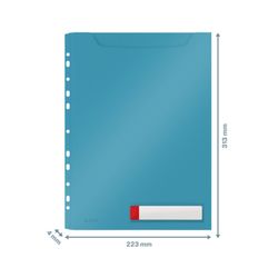 Pack 3 Sichtschutzhüllen Leitz Cozy Großraum, DIN A4, blau
