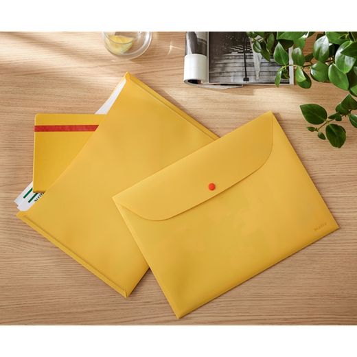 Leitz Cozy 3-pack of privacy envelopes, with 2 pockets, DIN A4, yellow