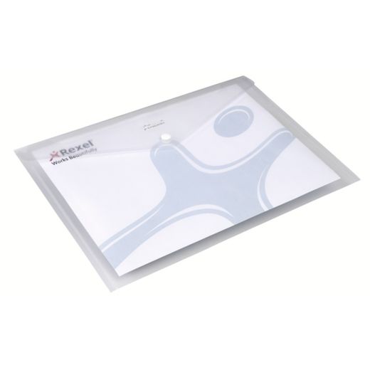 5er-Pack Rexel ICE DIN A4 Schnappumschläge, transparent