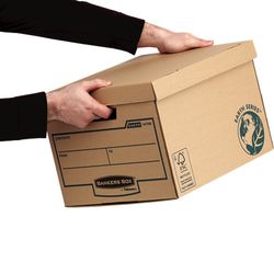 Lot de 10 conteneurs de fichiers à couvercle fixe avec assemblage manuel