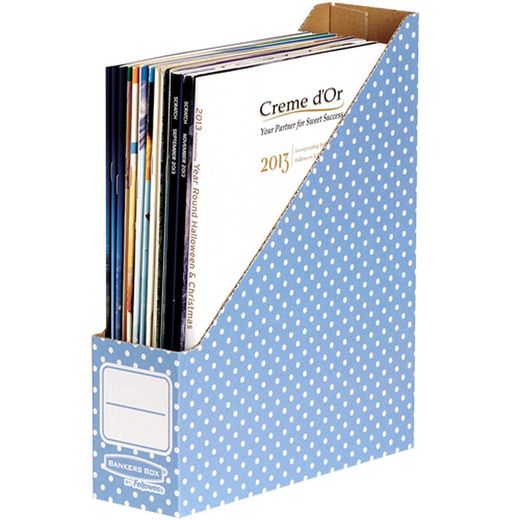 Pack de 10 revisteros Azul/Blanco