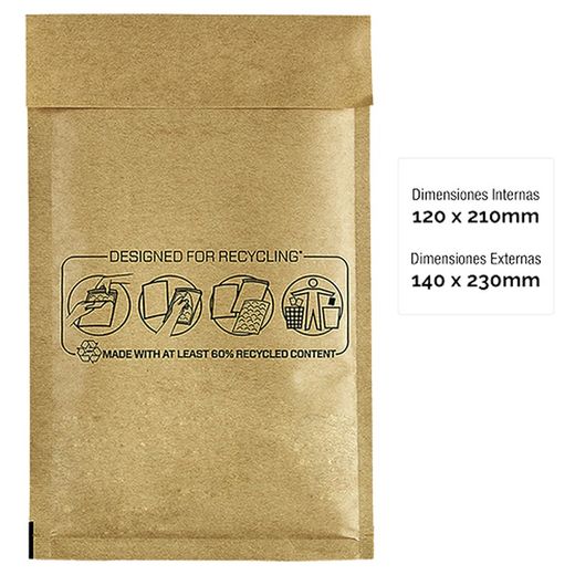 Pack de 10 unidades Bolsa burbujas Nº-12 120x210