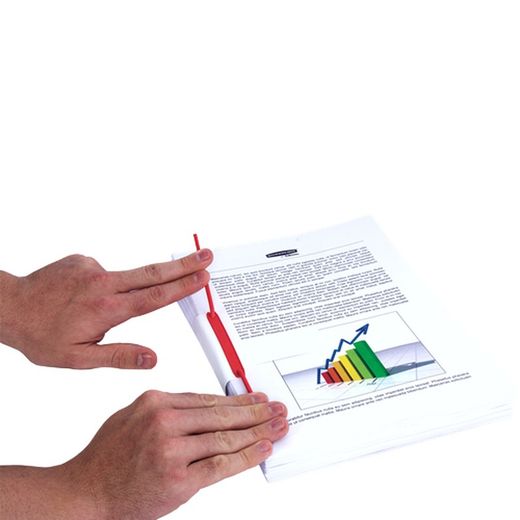 Lot de 100 Attaches Plastique D-Clip Rouge