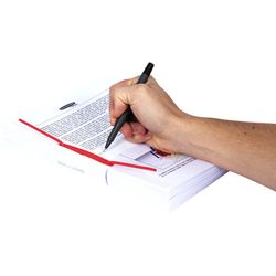 Lot de 100 Attaches Plastique D-Clip Rouge