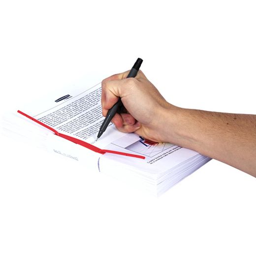 Lot de 100 Attaches Plastique D-Clip Rouge