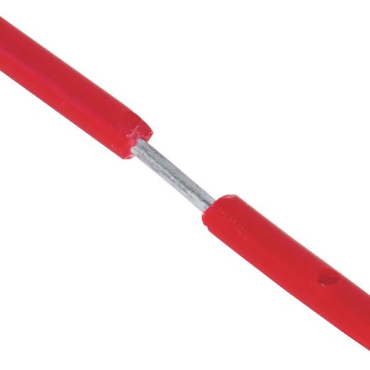 Lot de 100 Attaches Plastique D-Clip Rouge